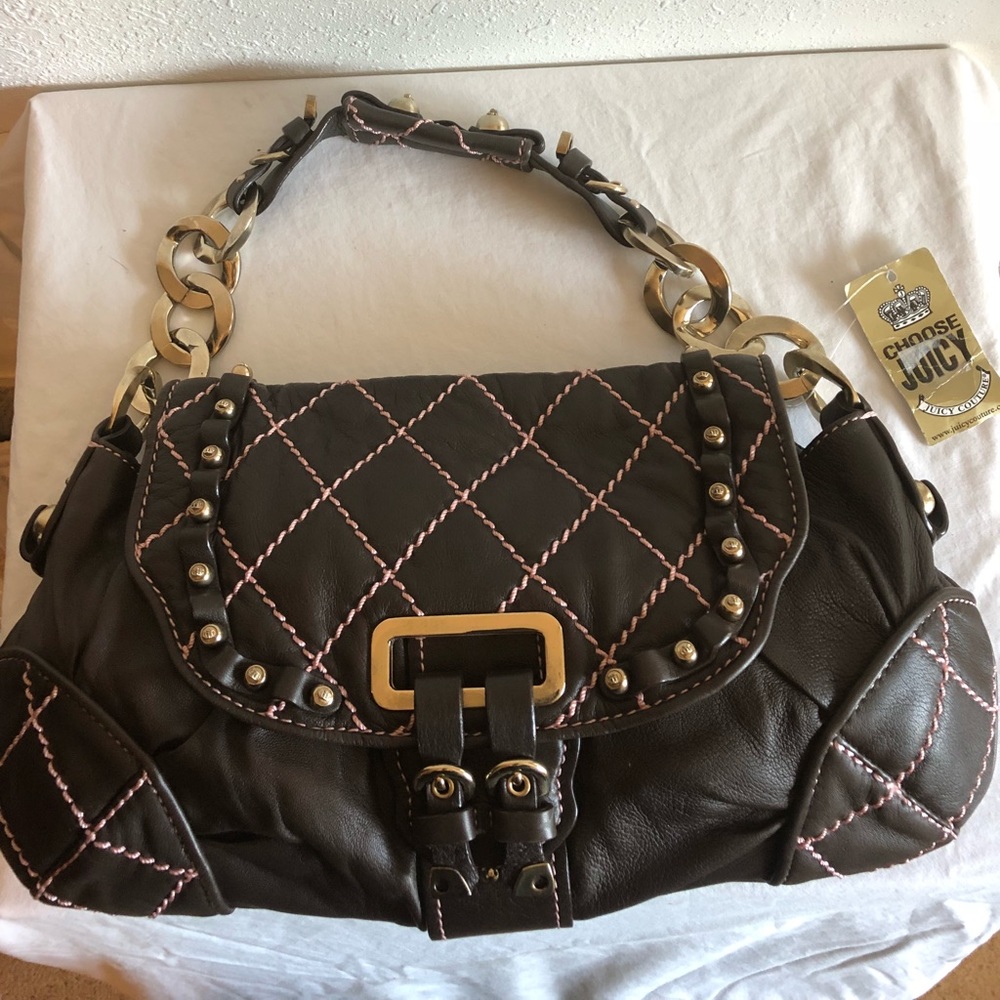 Juicy Couture Leather Princess Hobo Handbag ~ NWT